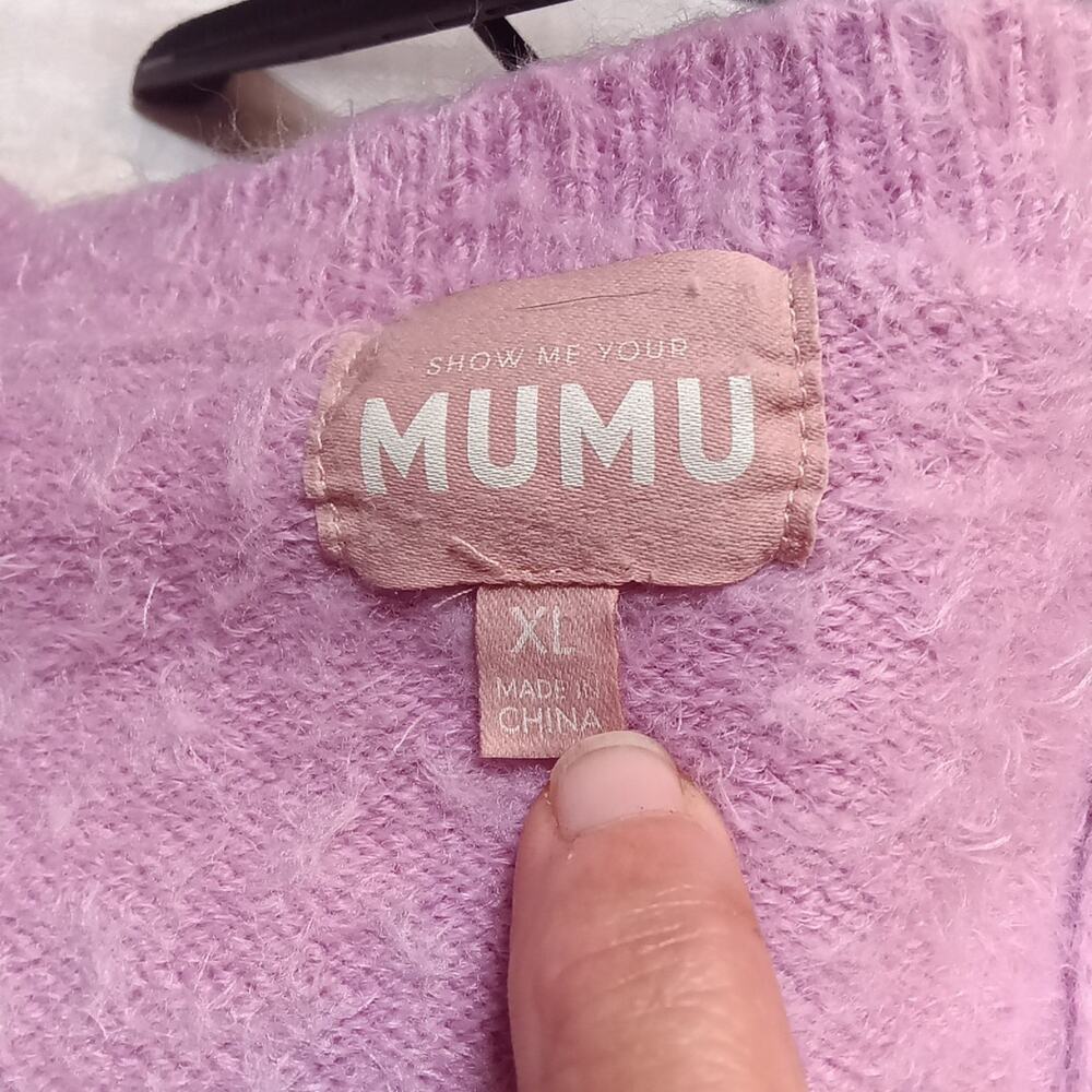 show me your mumu sweater Xl Pink Eyelash Oversize Pretty Pink Knit Cozy Comfort - Picture 3 of 7